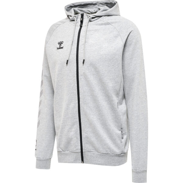 Grid Cotton Zip Hoodie