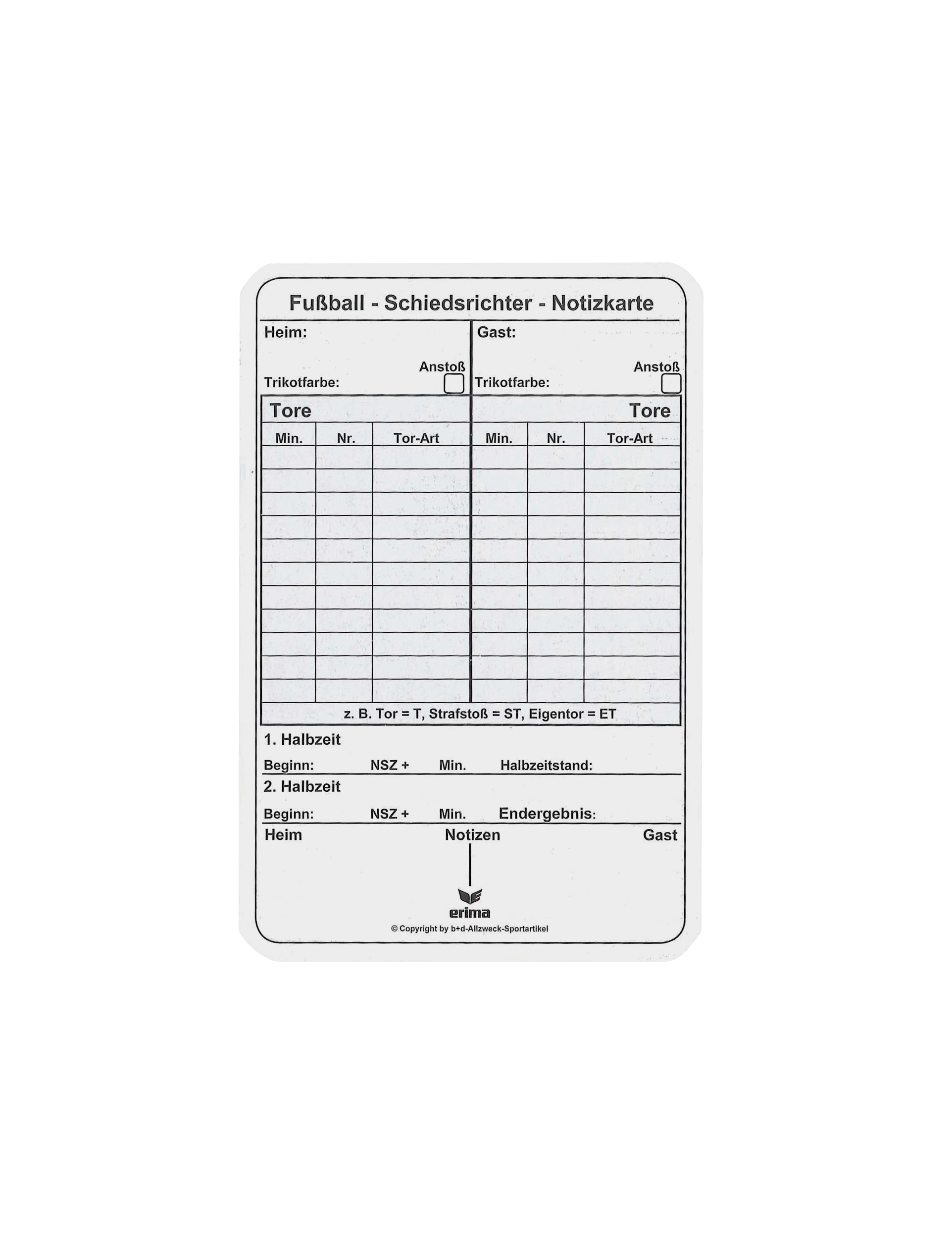 Spielnotizkarten Fussball – Bild 2